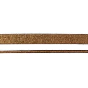 10mm Antique Gold Pearl Metallic Flat Leather by the Foot