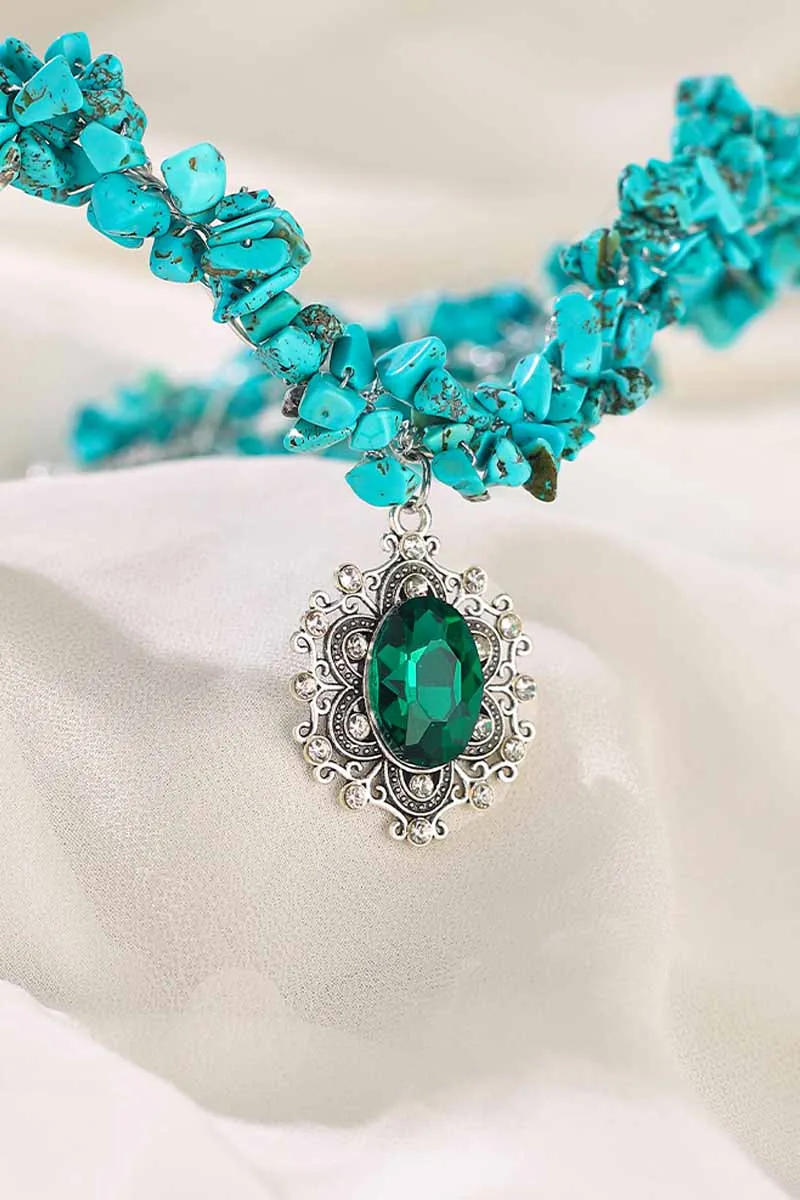 2025  Boho Turquoise Headbands Bridal Hair bands Wedding Accessories