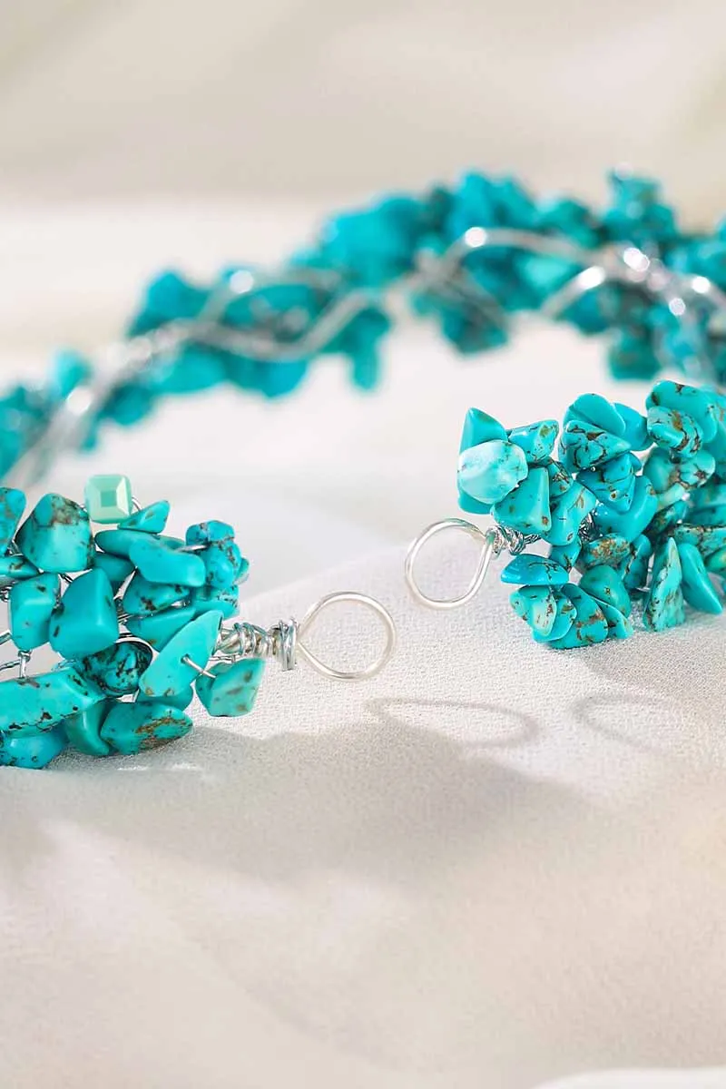 2025  Boho Turquoise Headbands Bridal Hair bands Wedding Accessories