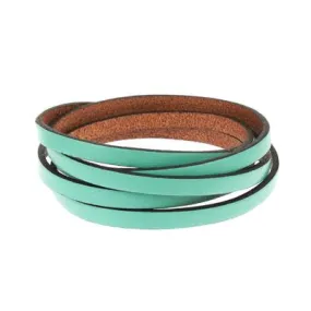 5mm Pastel Emerald Flat Leather by the Foot
