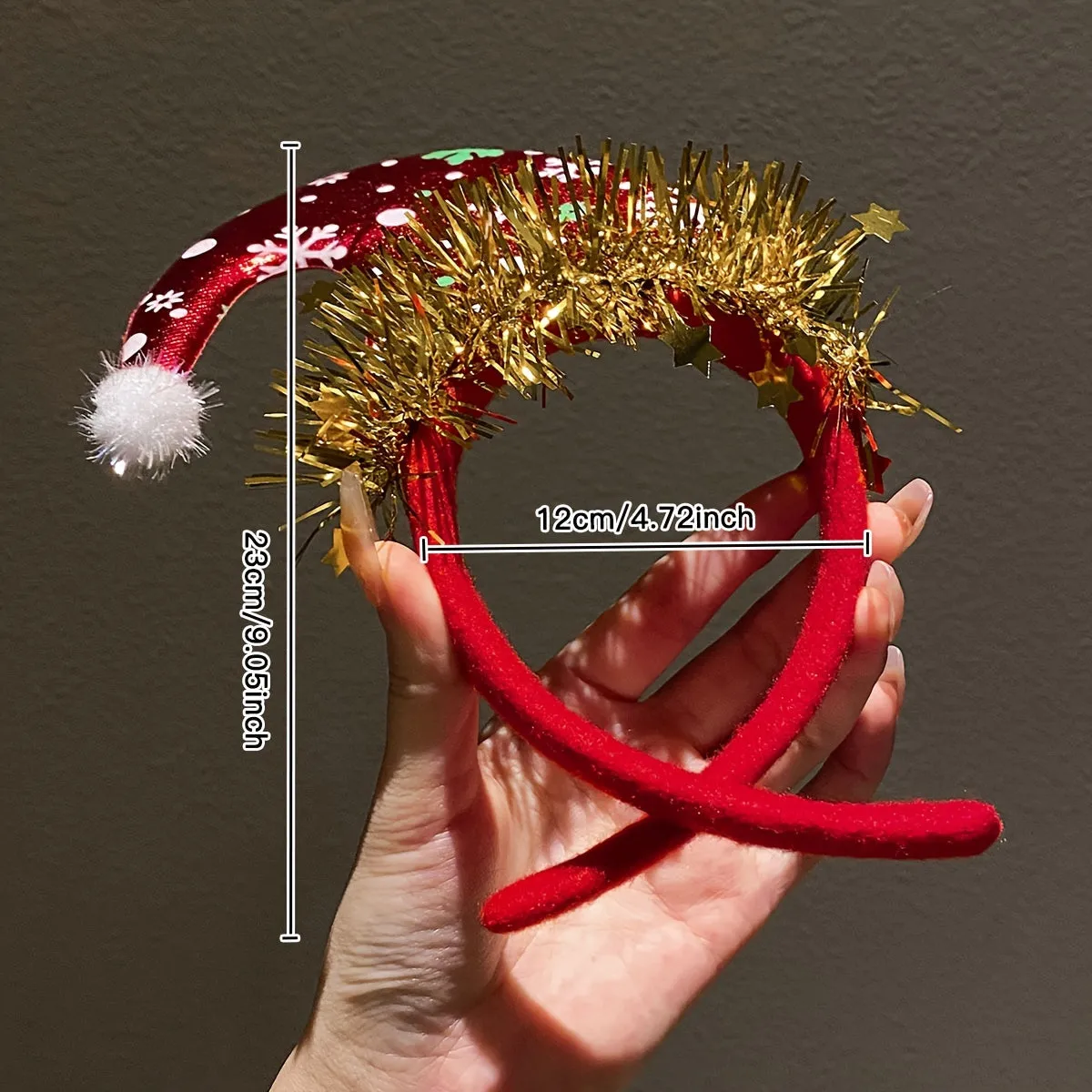 5pcs Christmas Hat Headbands Set for Women - Cute & Simple Holiday Party Cosplay Accessories