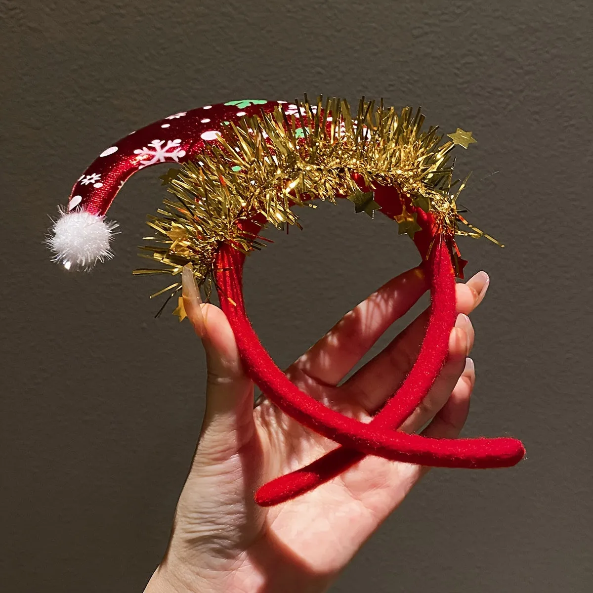 5pcs Christmas Hat Headbands Set for Women - Cute & Simple Holiday Party Cosplay Accessories