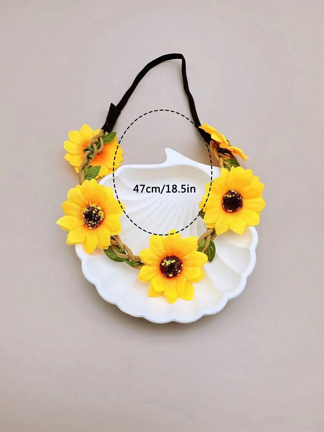7pcs Bohemian Style Elastic Daisy Flower Hairbands Set, Sweet Vacation Style For Beach Holiday Wearing