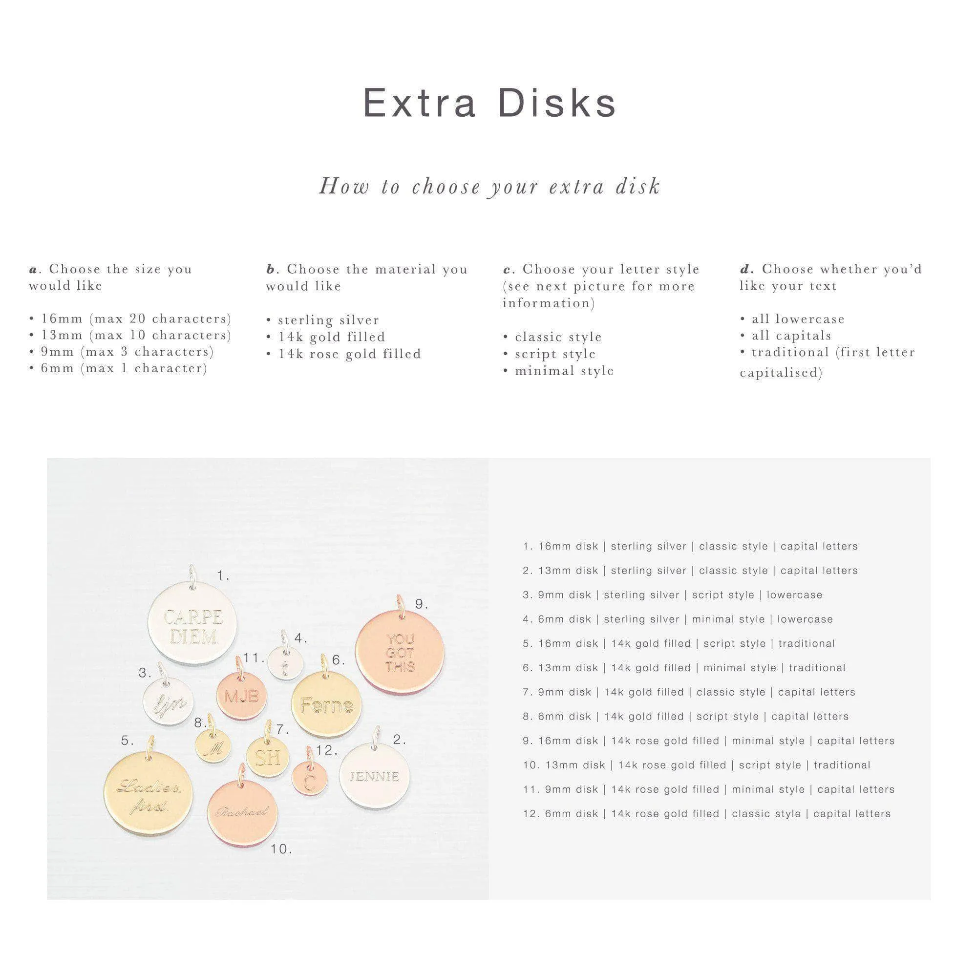Add a Personalised Text Disk