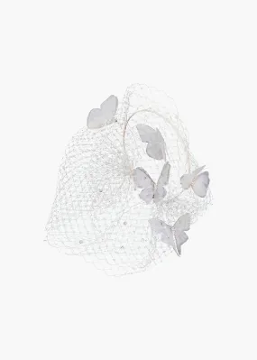 Allira Voilette Headband -- Cream