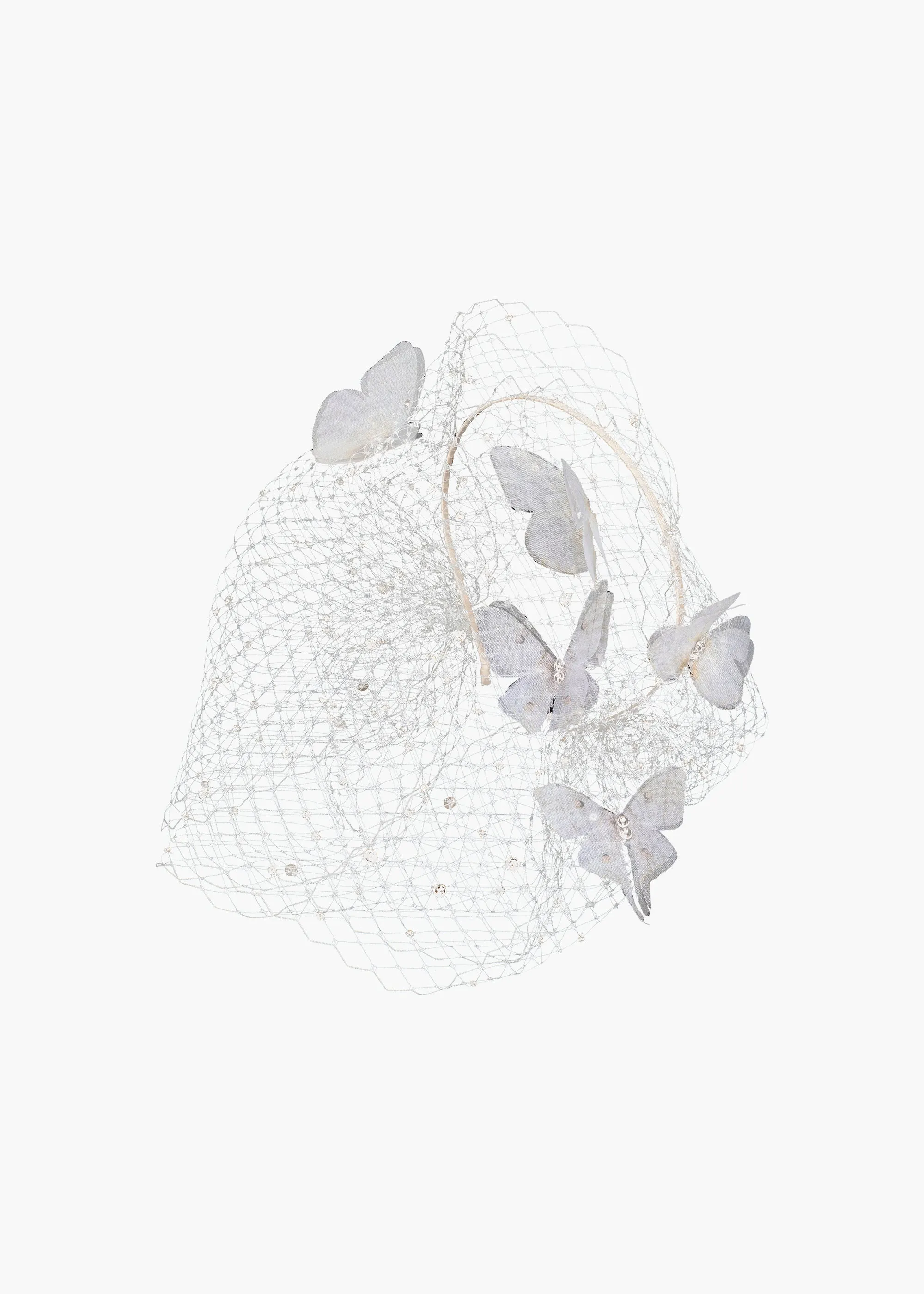 Allira Voilette Headband -- Cream