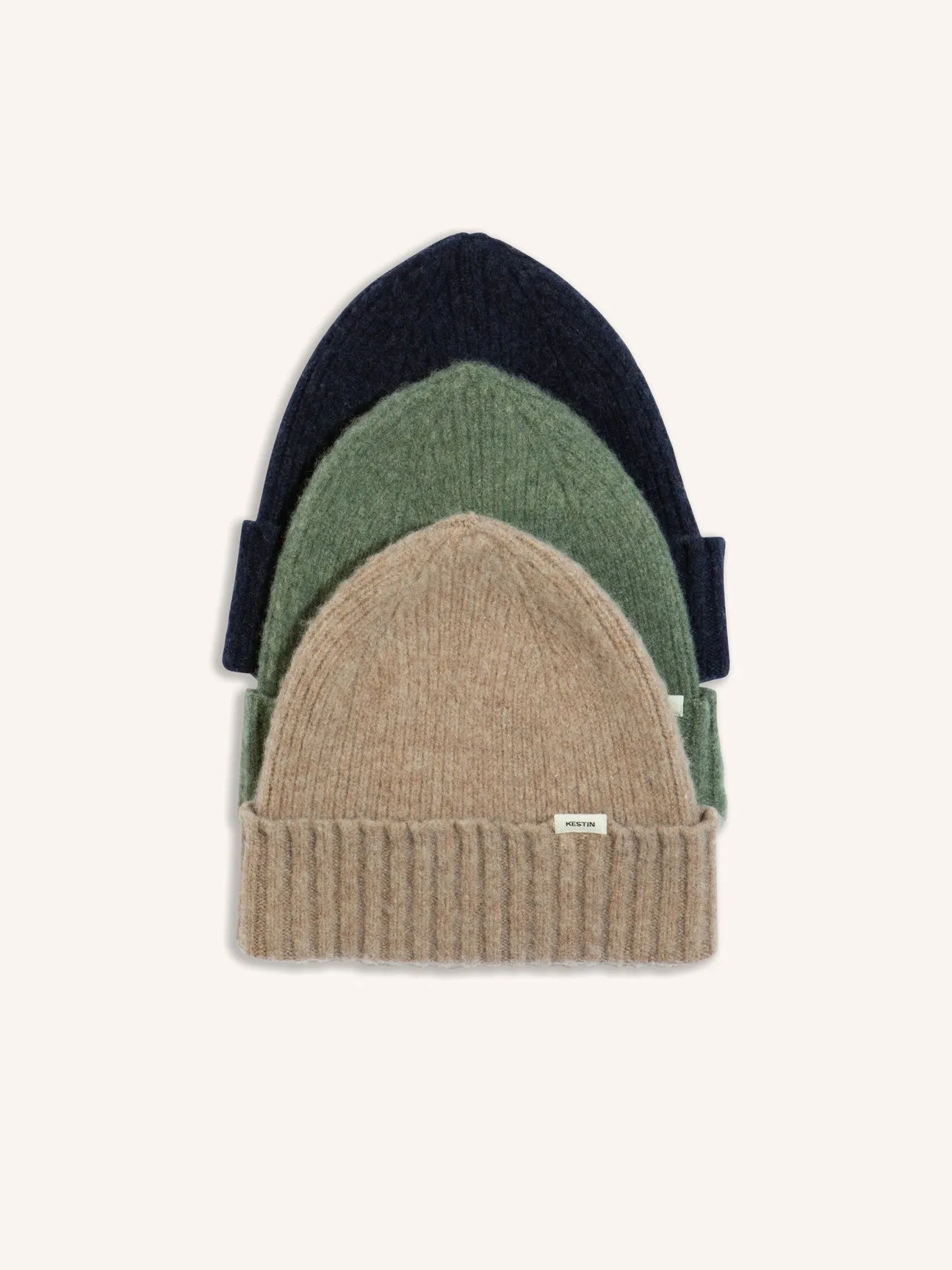 Balloch Beanie in Dark Navy Brushed Lambswool