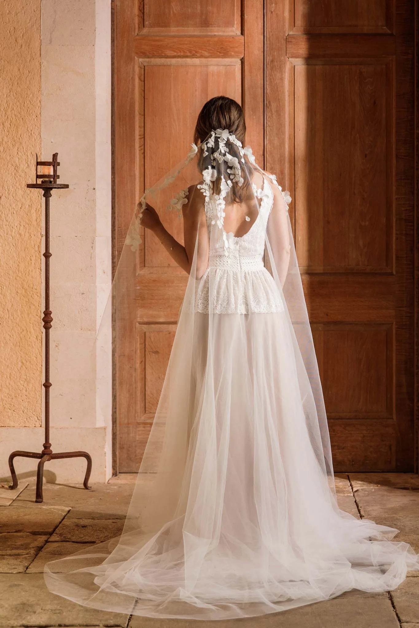 Barely there floral botanical wedding veil - Briar