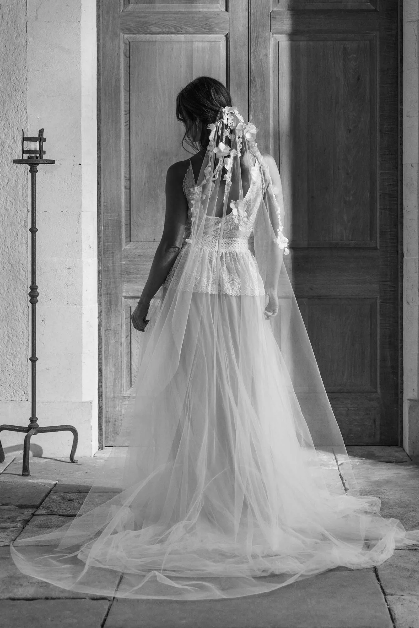 Barely there floral botanical wedding veil - Briar