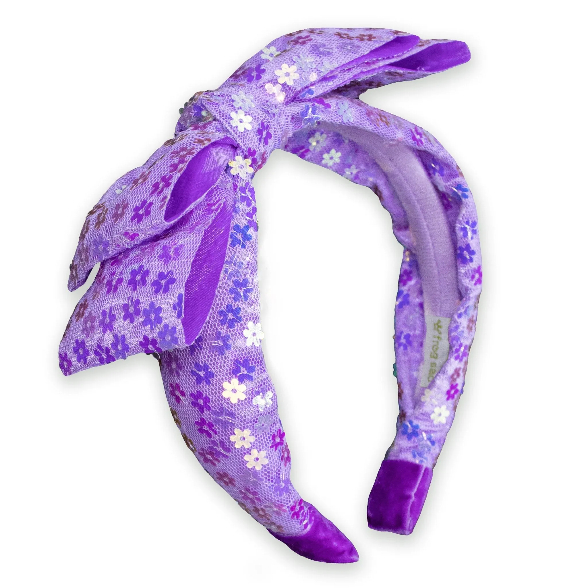Big Bow Headband - Double Layer Sequin