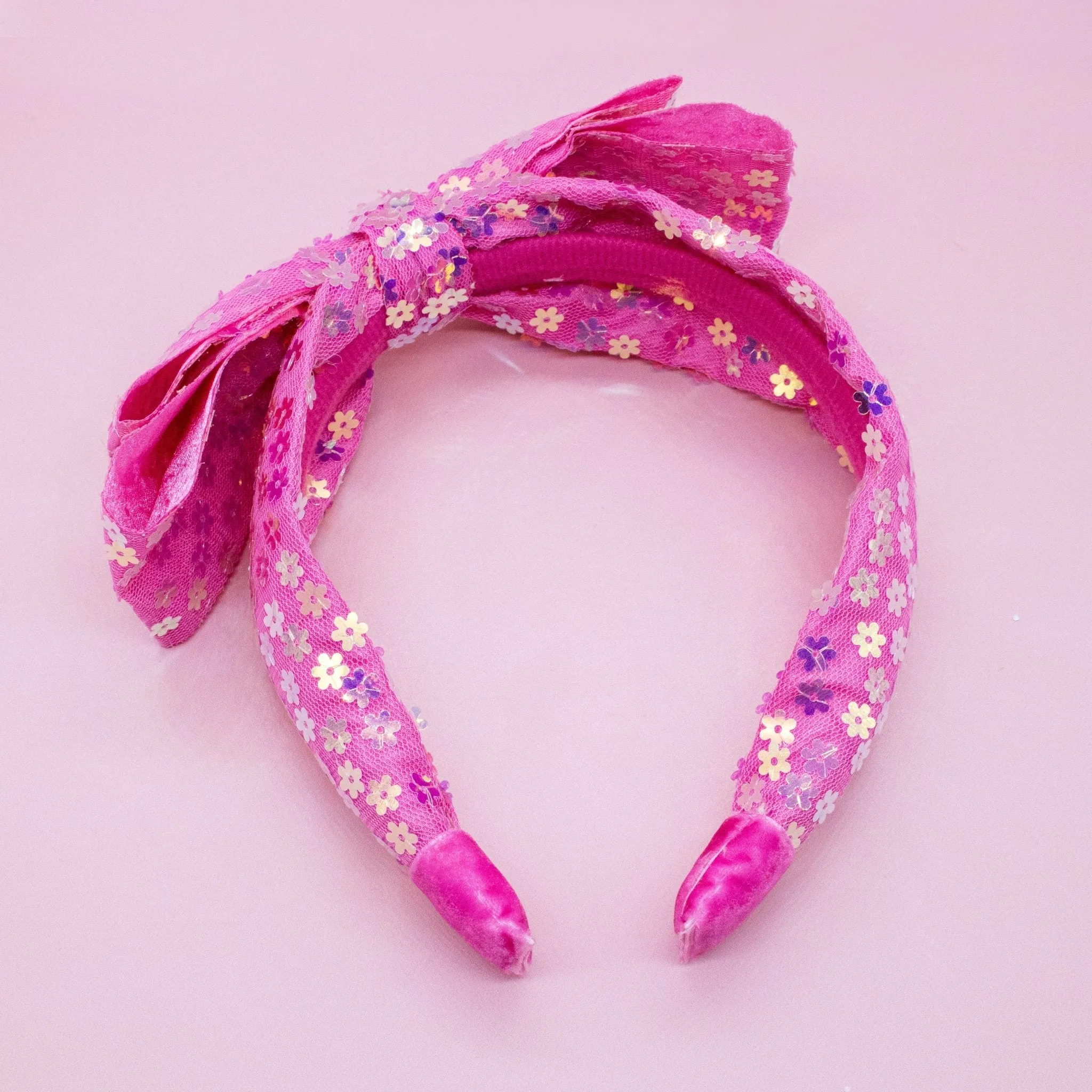 Big Bow Headband - Double Layer Sequin