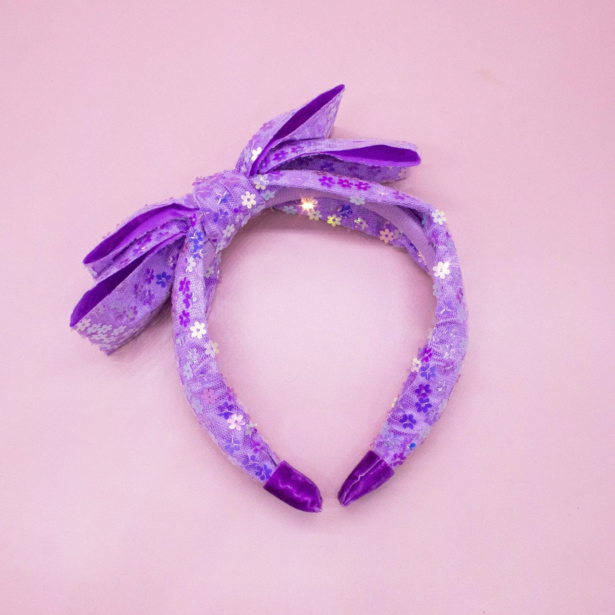 Big Bow Headband - Double Layer Sequin