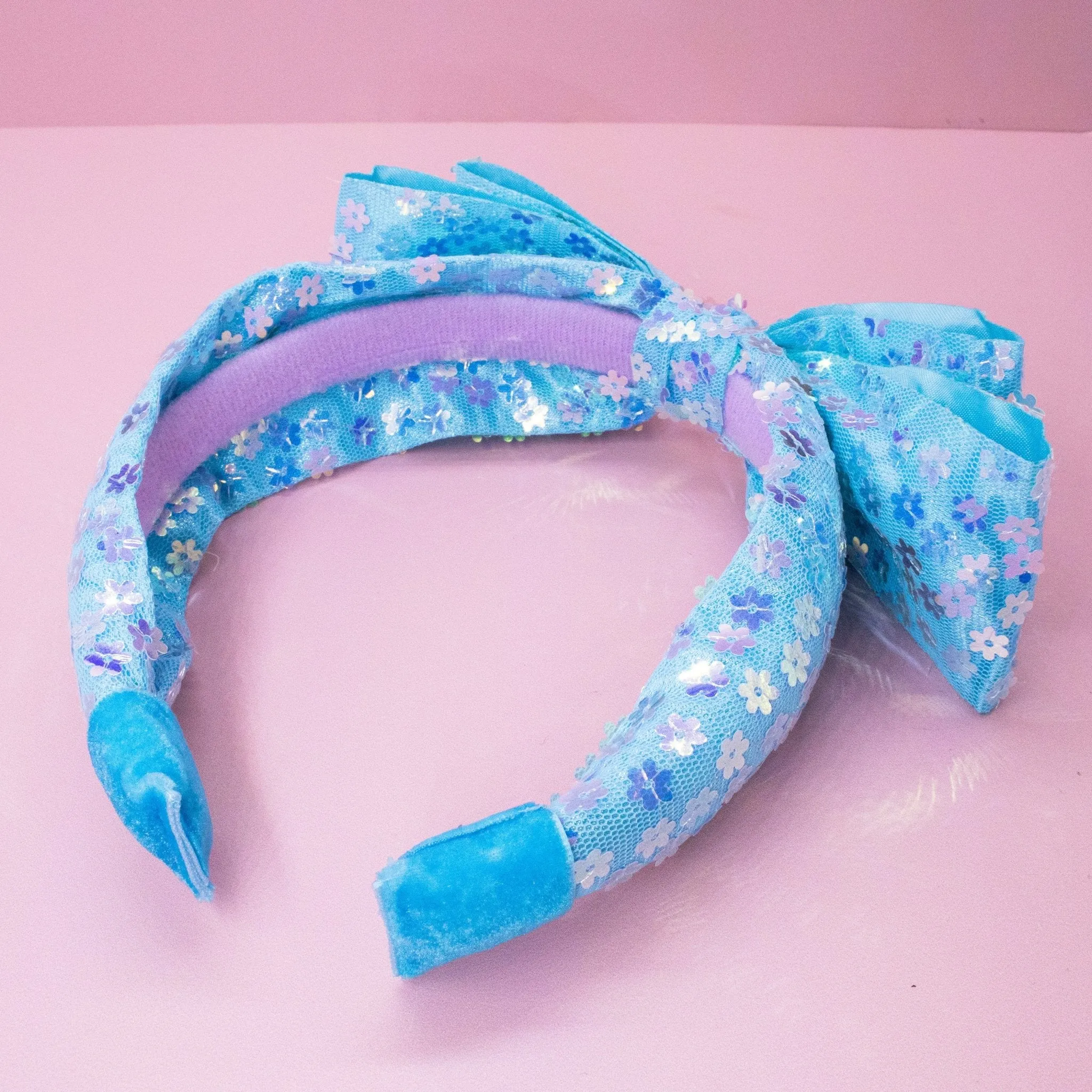Big Bow Headband - Double Layer Sequin