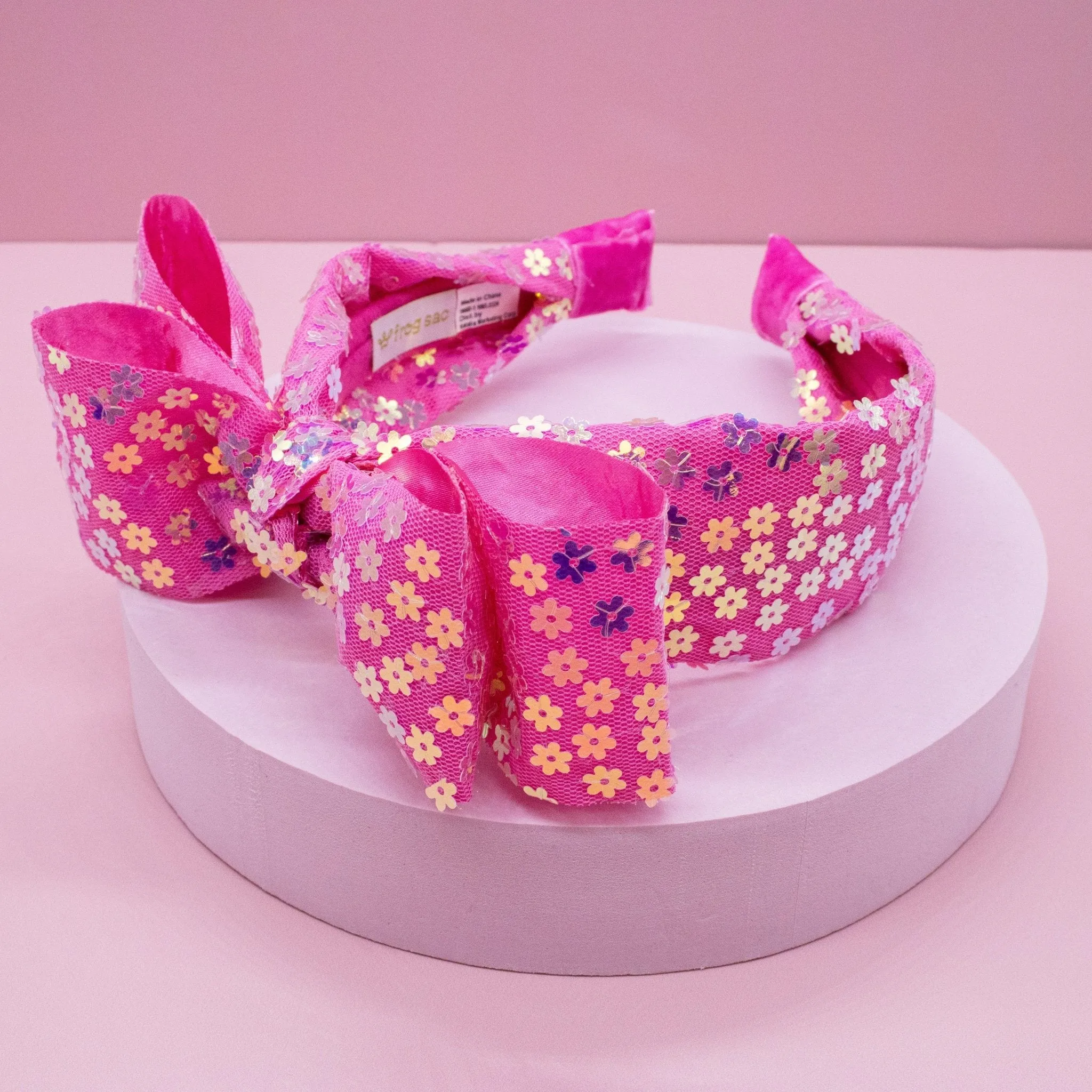 Big Bow Headband - Double Layer Sequin