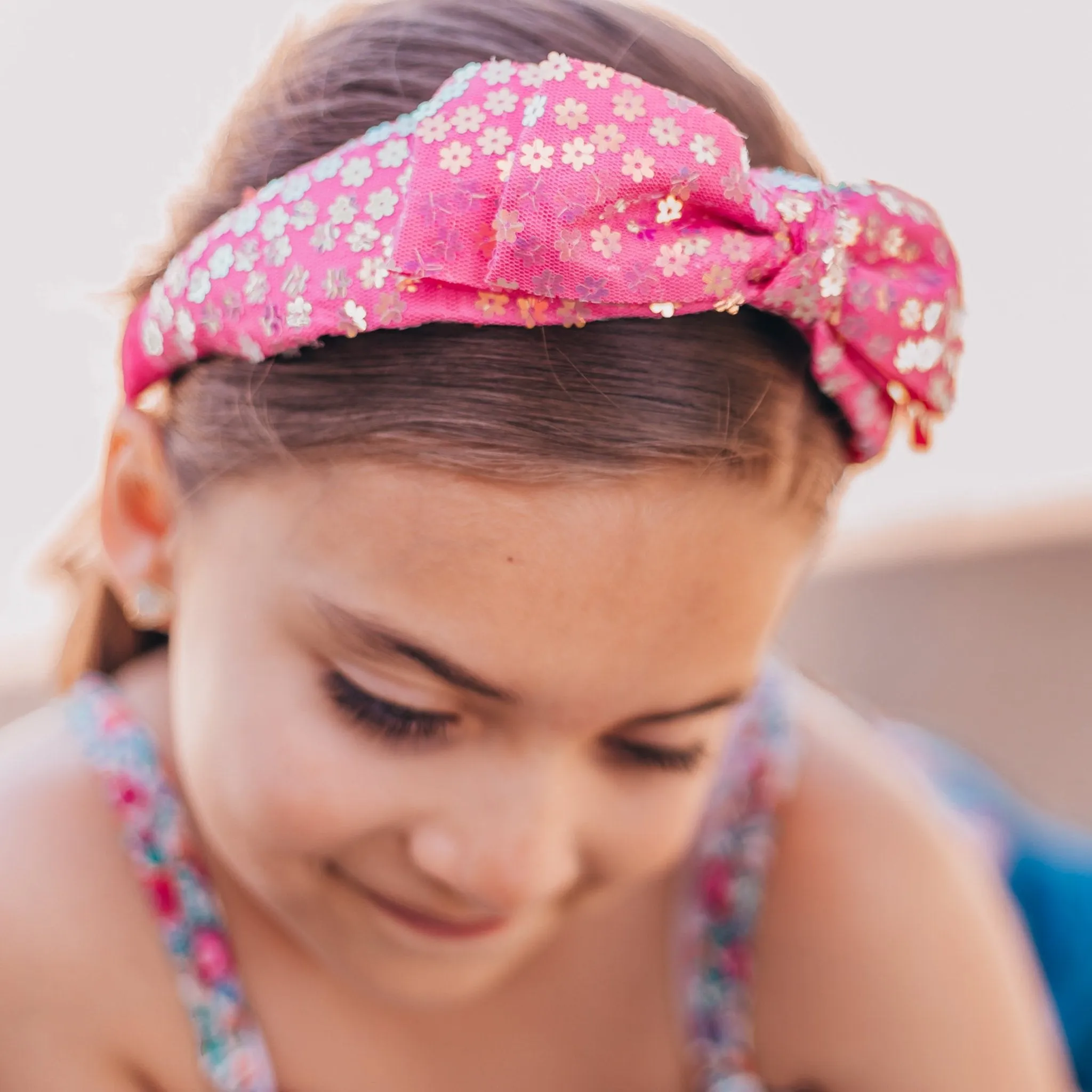Big Bow Headband - Double Layer Sequin