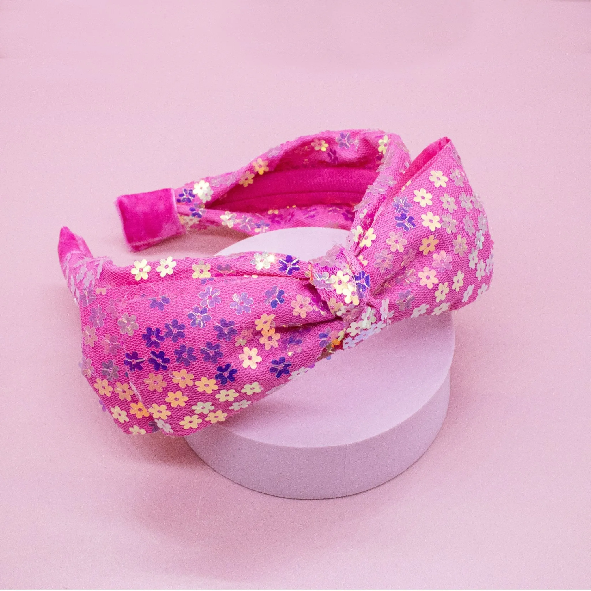 Big Bow Headband - Double Layer Sequin
