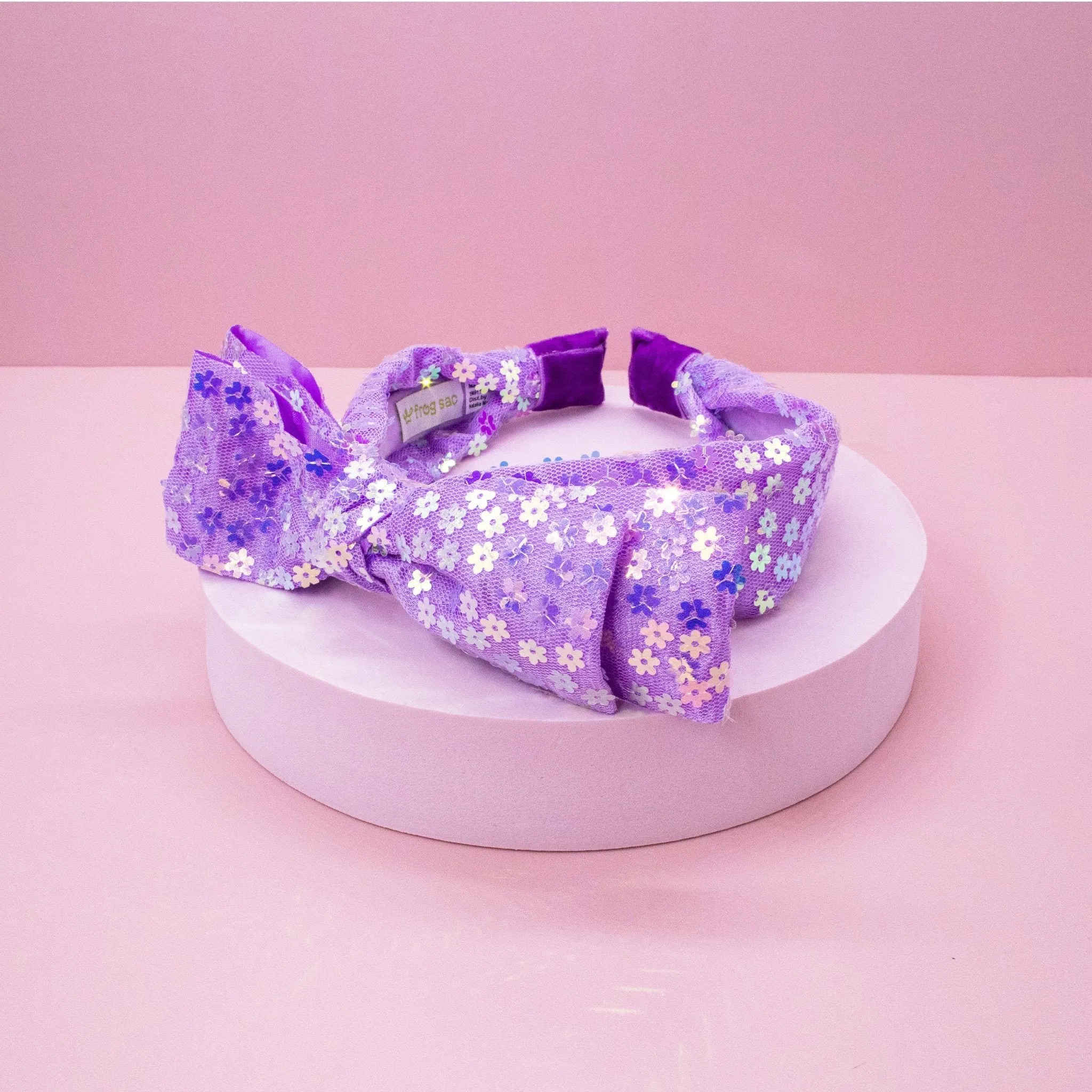 Big Bow Headband - Double Layer Sequin
