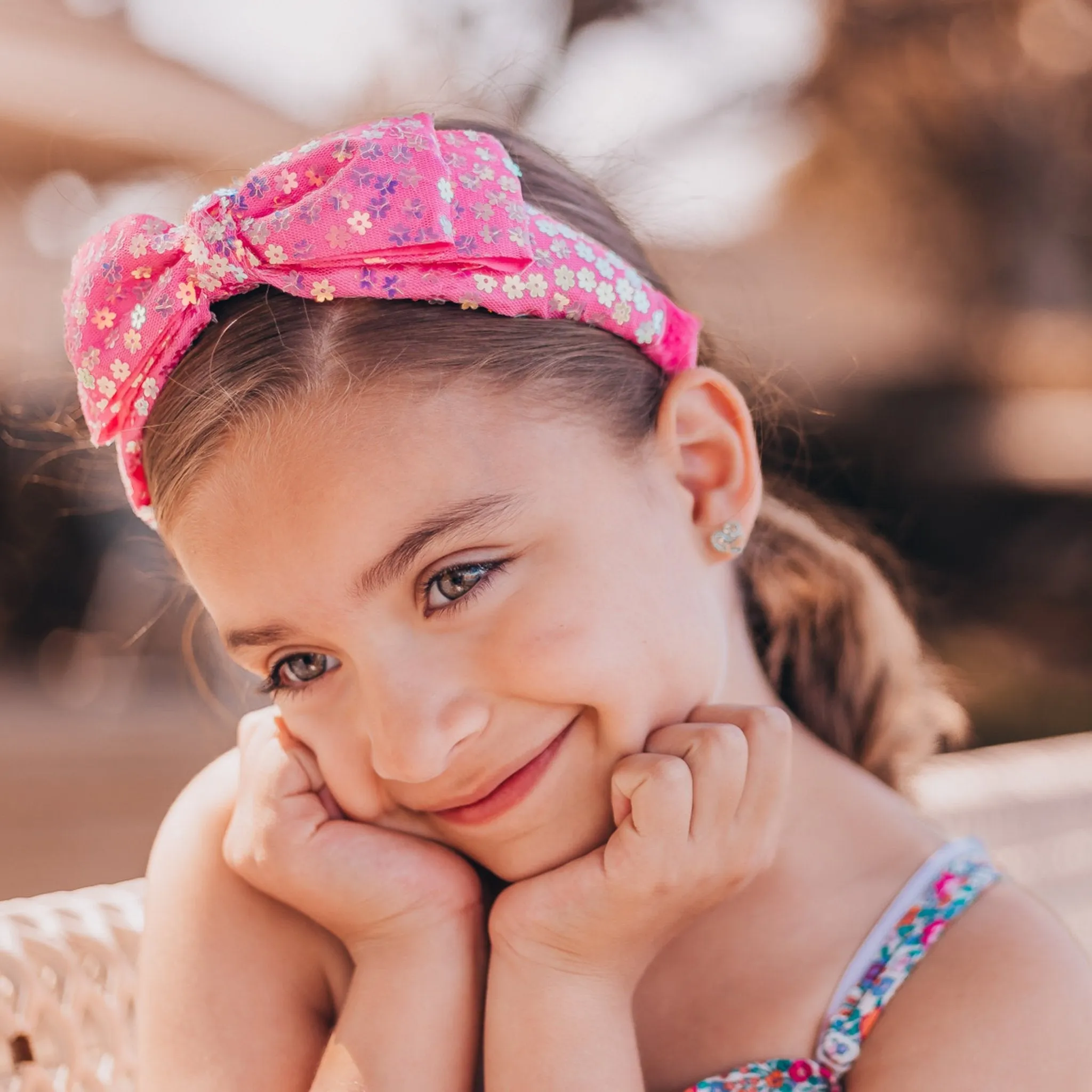 Big Bow Headband - Double Layer Sequin