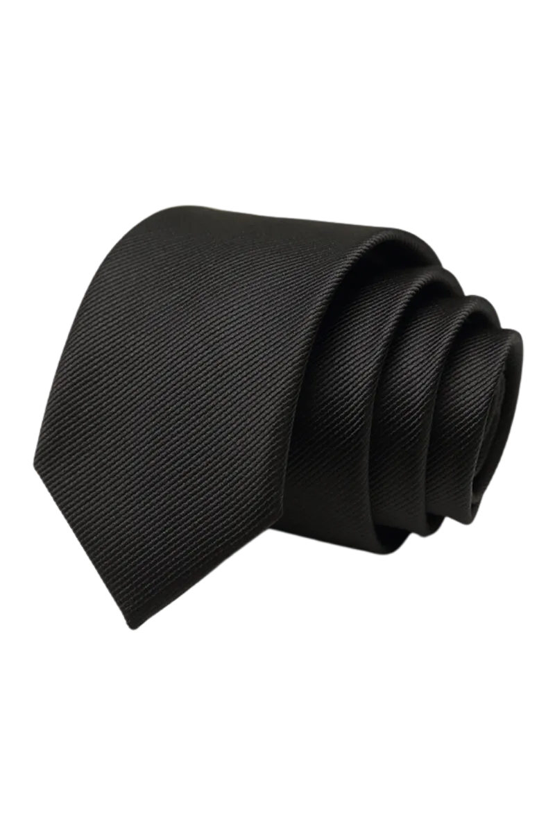 Black British Twill Classic Tie