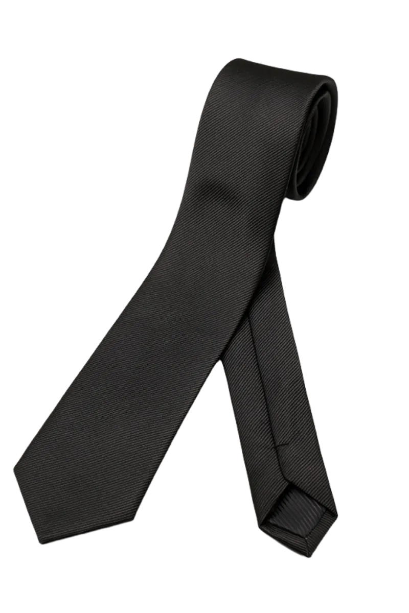 Black British Twill Classic Tie