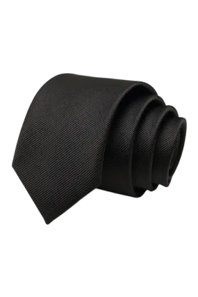 Black British Twill Classic Tie