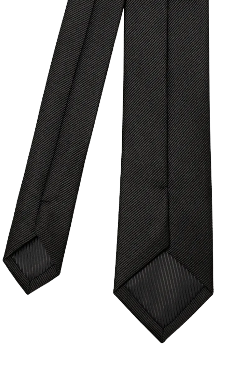 Black British Twill Classic Tie