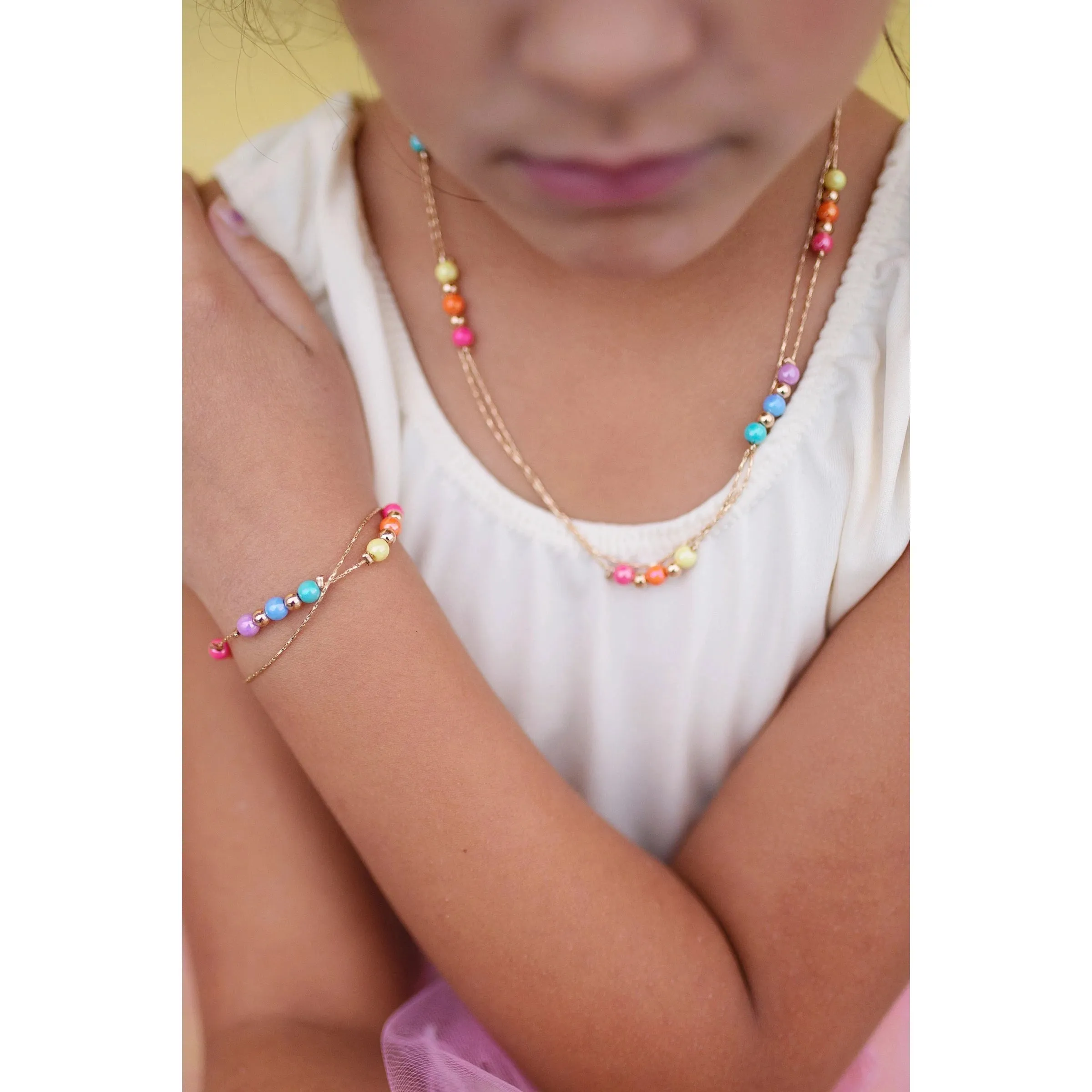 boutique golden rainbow necklace