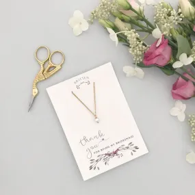 Bridesmaid 'thank you' gift necklace - 'Seville'