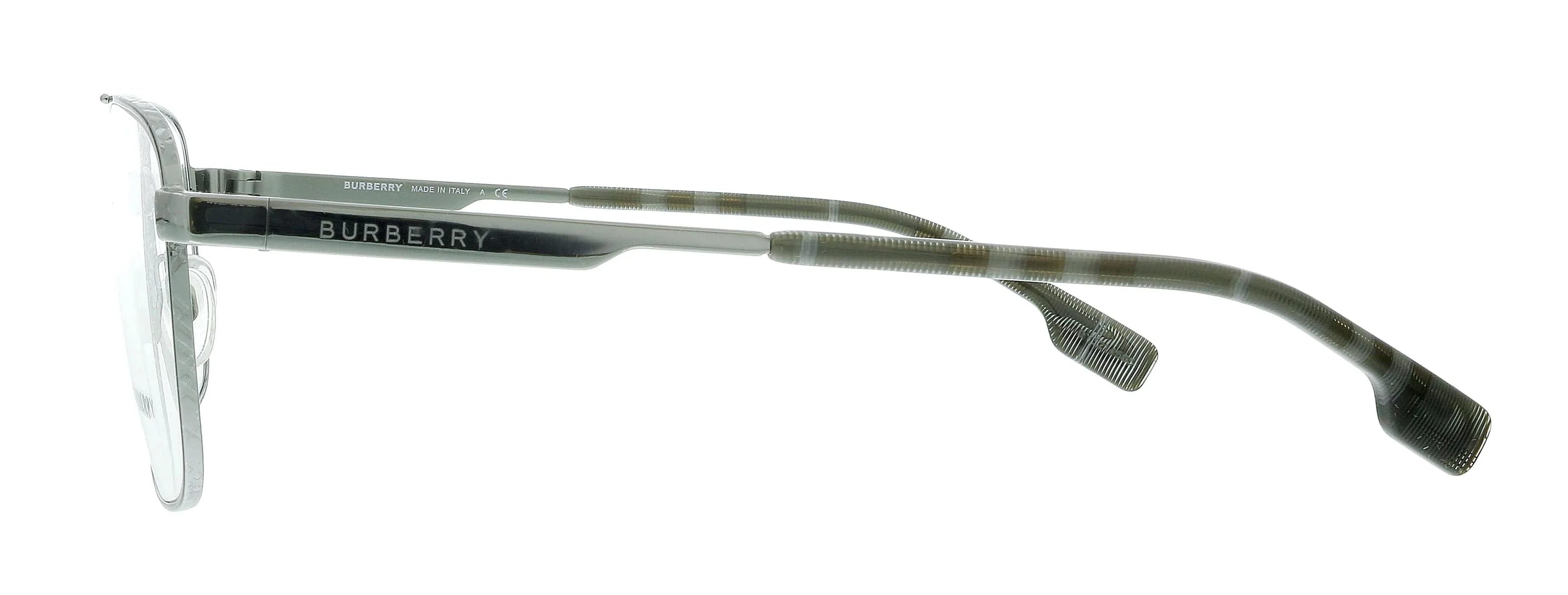 Burberry  0BE1340 1003 Crescent Silver Rectangle Eyeglasses