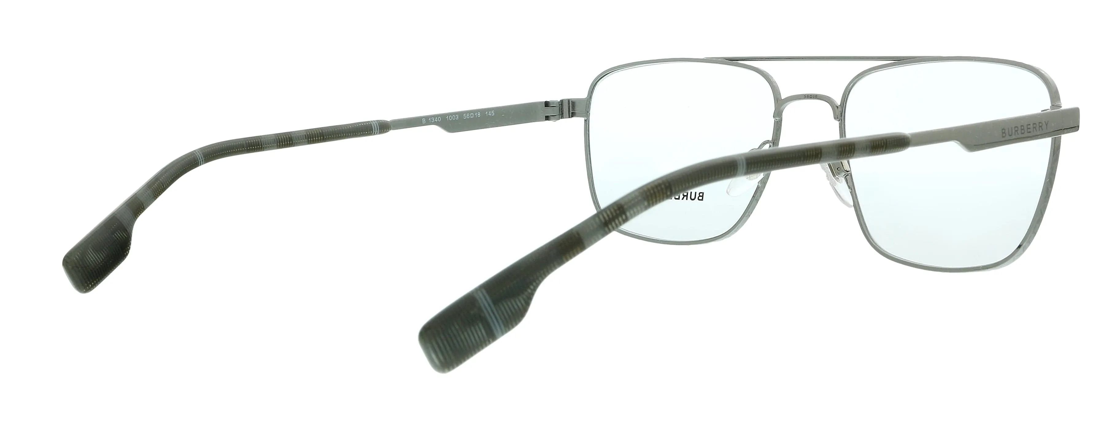 Burberry  0BE1340 1003 Crescent Silver Rectangle Eyeglasses