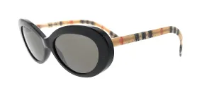 Burberry  0BE4278 3757/3 Black Oval Sunglasses