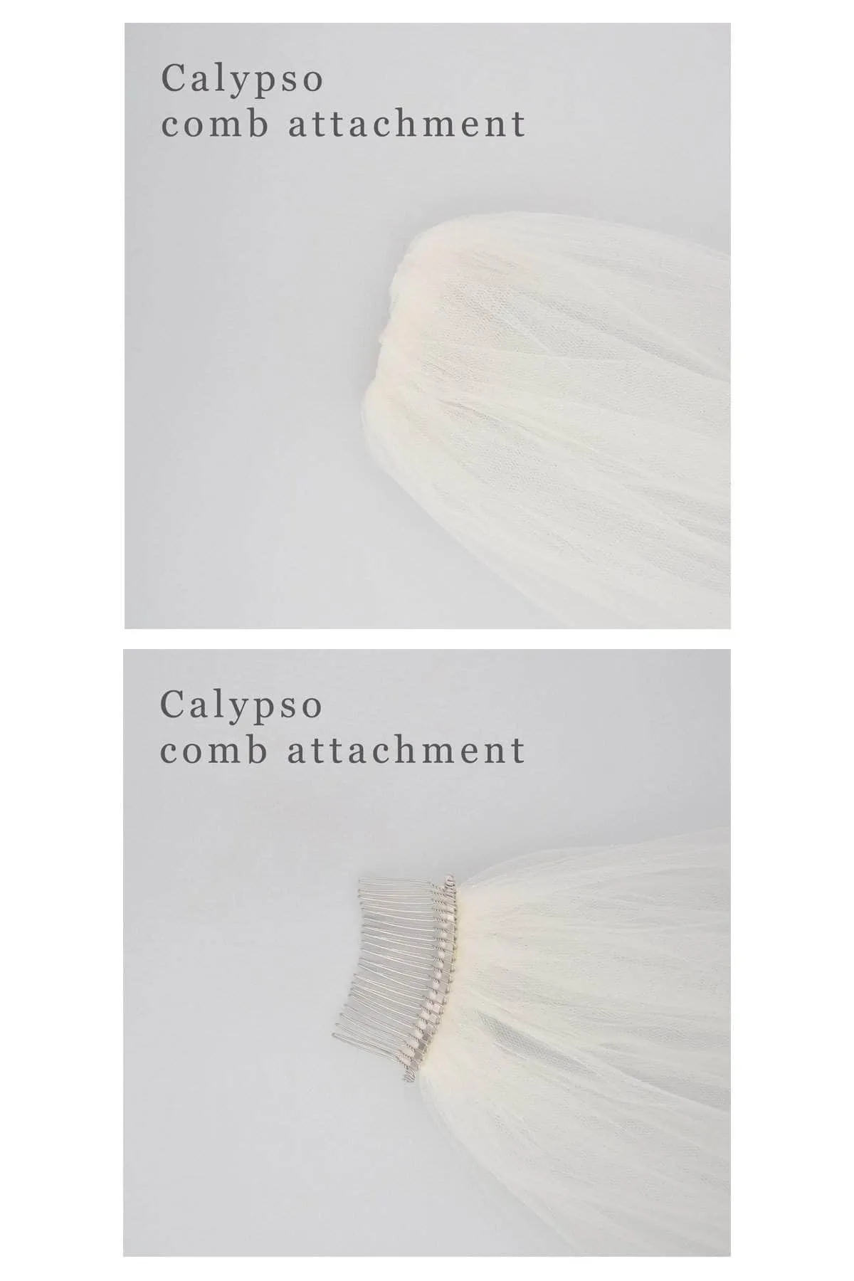 Cascade comb single tier cut edge veil - 'Calypso'