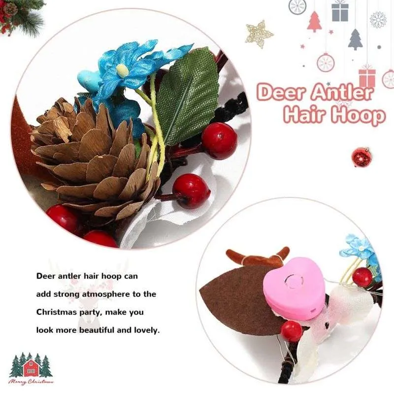 Christmas LED Light Up Reindeer Antlers Headbands
