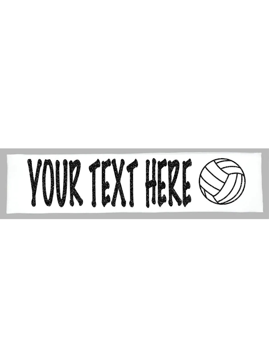 Custom Volleyball Headband (Cotton/Lycra) - Sparkle Letters!