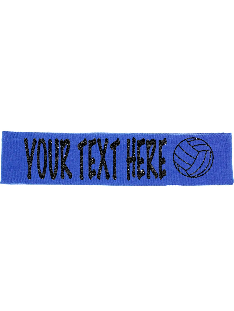 Custom Volleyball Headband (Cotton/Lycra) - Sparkle Letters!