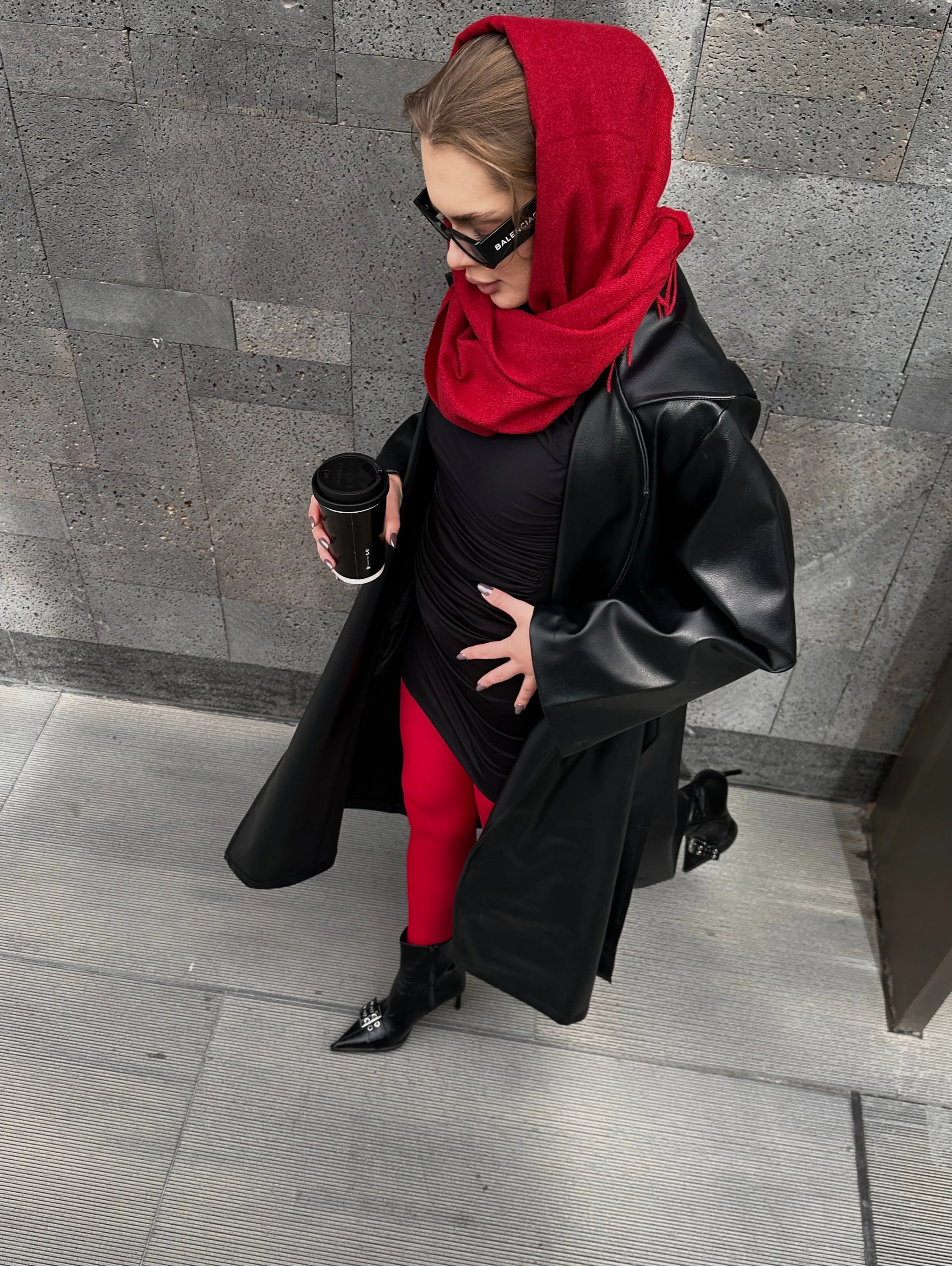 Faux Luxurious leather coat
