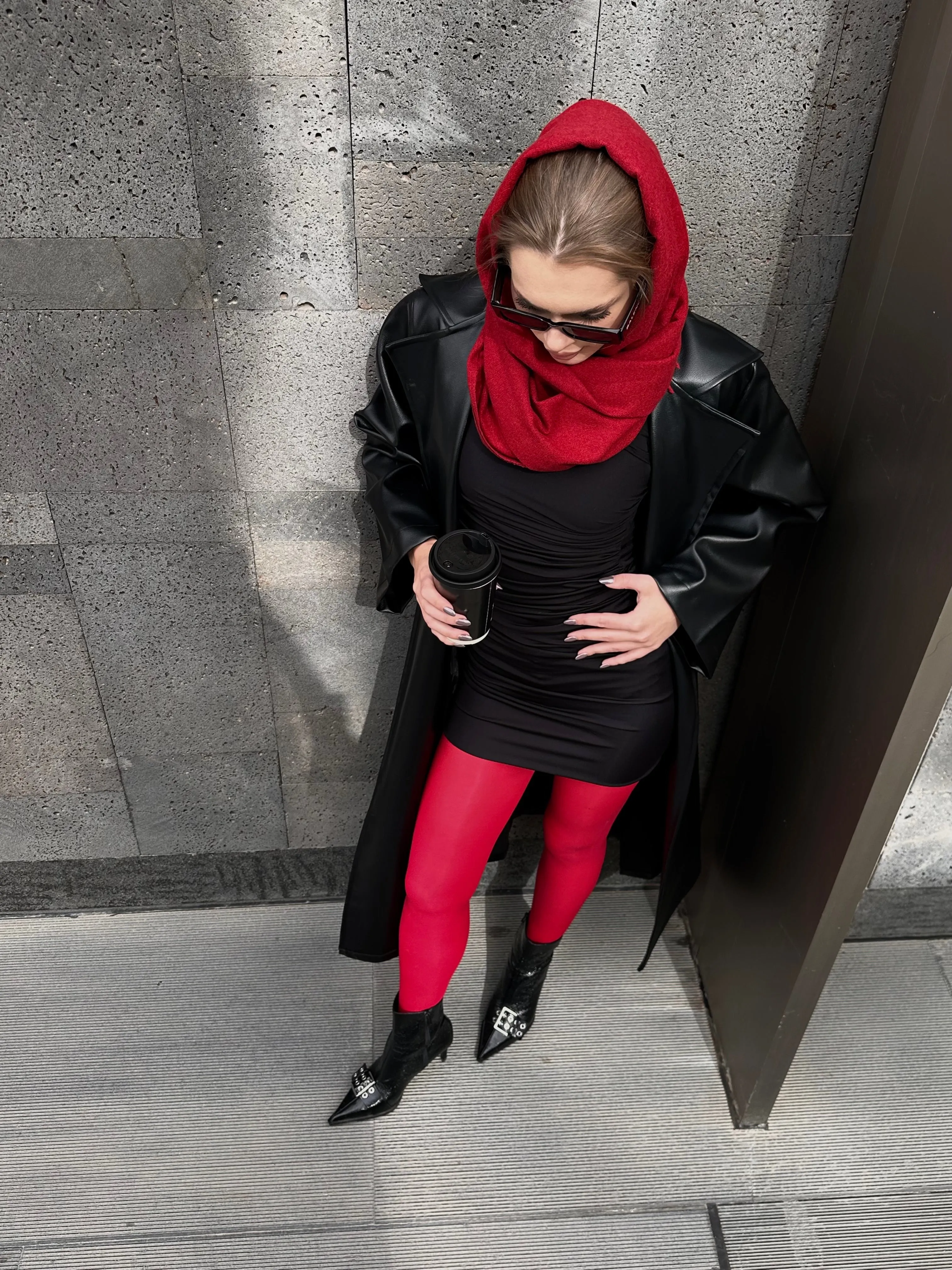 Faux Luxurious leather coat