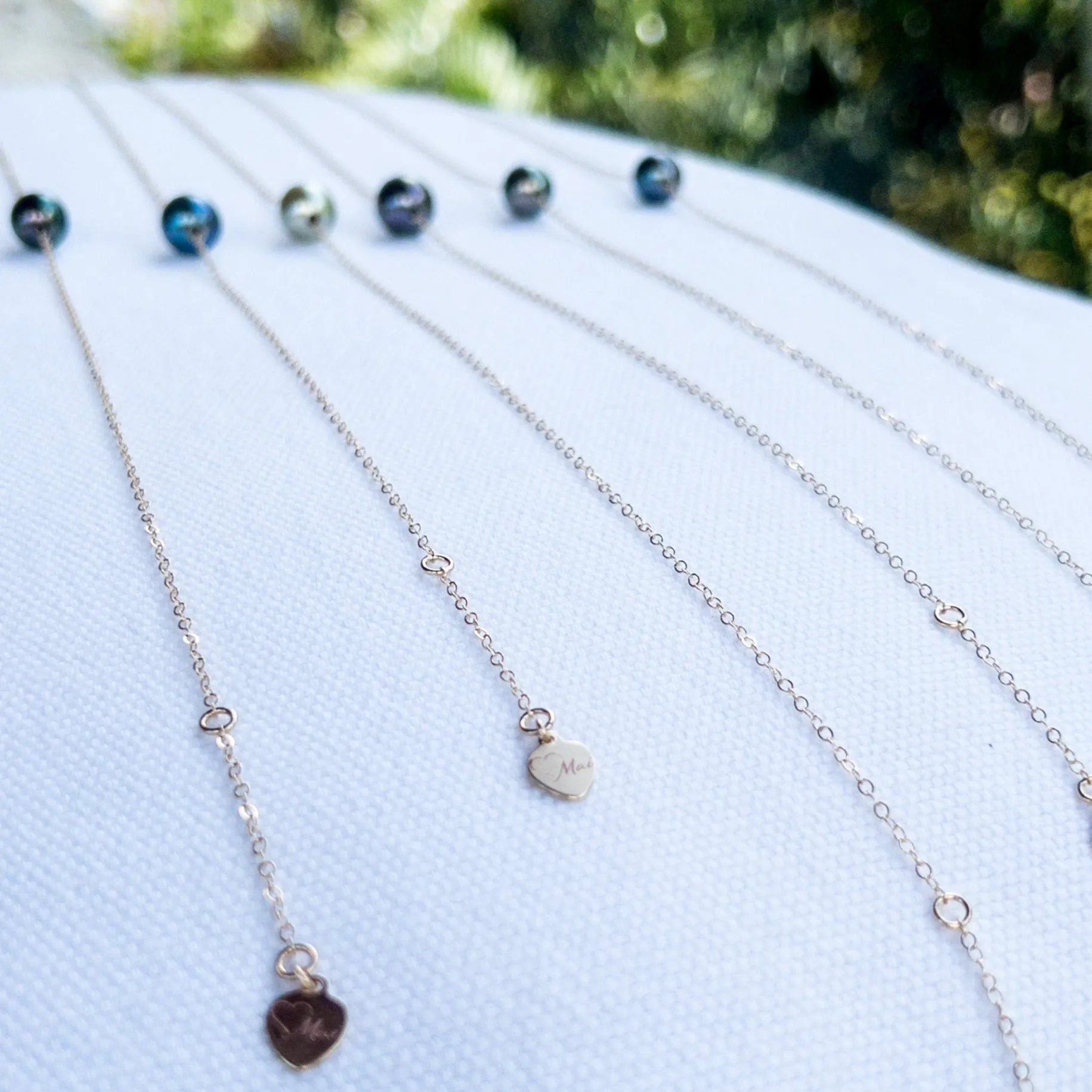 FINE 14K Gold Tahitian Pearl Floating necklace