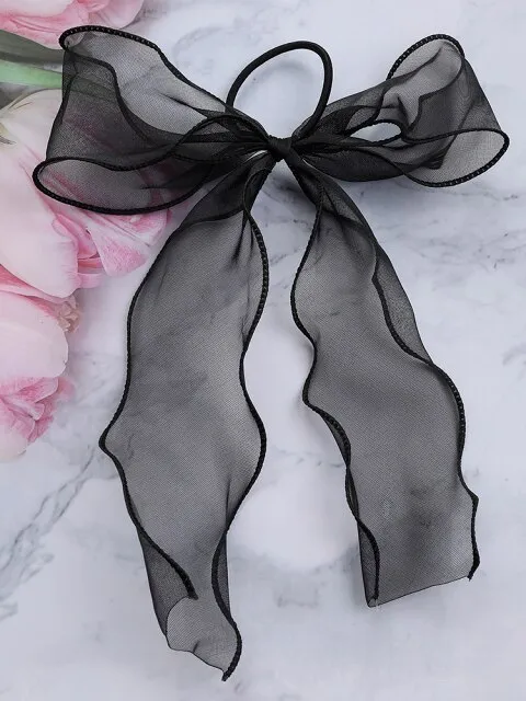 Girls Big Bow Tulle Hairband