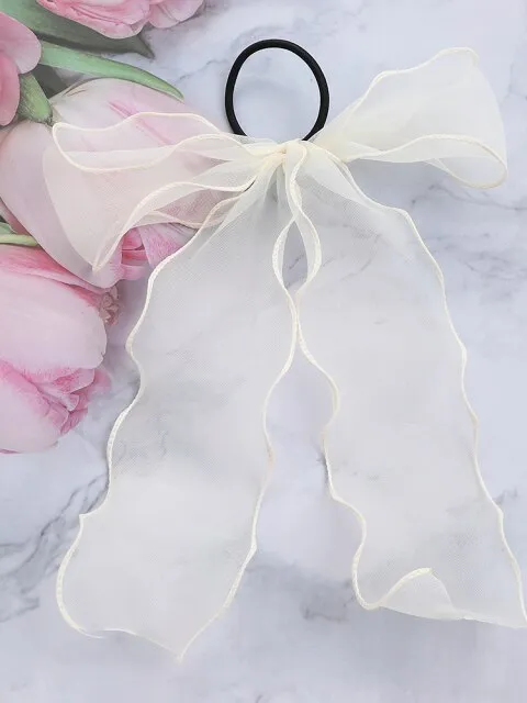 Girls Big Bow Tulle Hairband