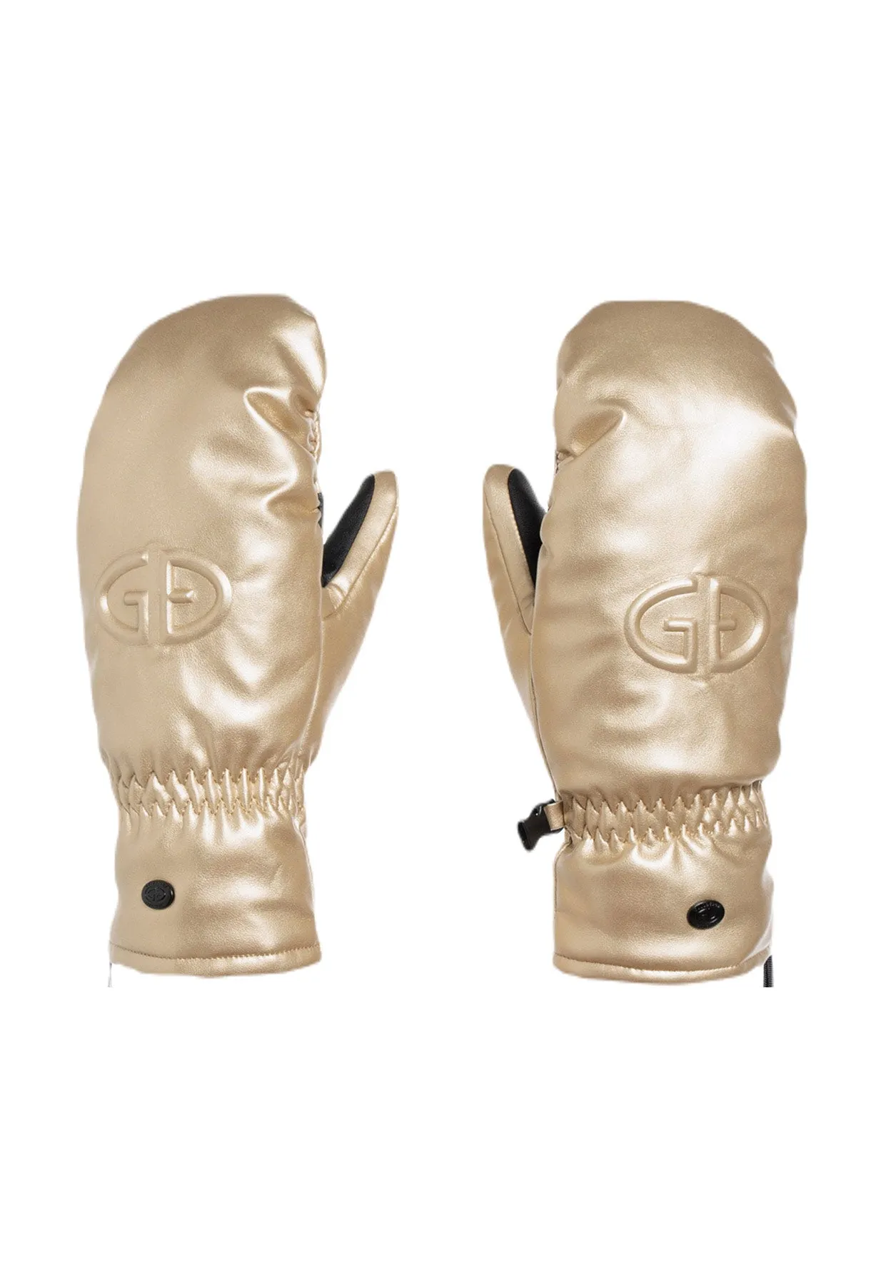 Goldbergh Charmer Gold Leather Mitten