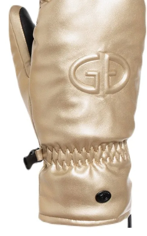 Goldbergh Charmer Gold Leather Mitten
