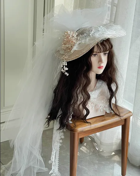 Handmade Vintage Edwardian Style Bridal Bonnet Hat