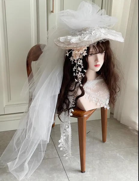 Handmade Vintage Edwardian Style Bridal Bonnet Hat