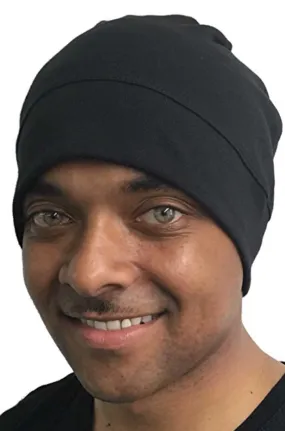 Head Covers For Men | For Hospital Nurse Doctor 100% USA Organic Cotton Tagless Chemo Sleep Sport Active Running Cap | Made in USA