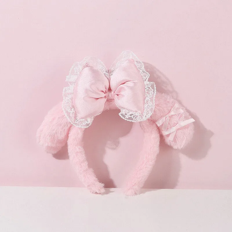 Hello Kitty/My Melody/Kuromi Ears Inspired Lace Plush KC