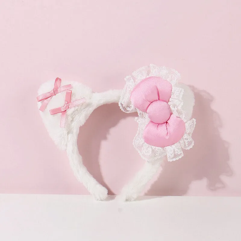 Hello Kitty/My Melody/Kuromi Ears Inspired Lace Plush KC