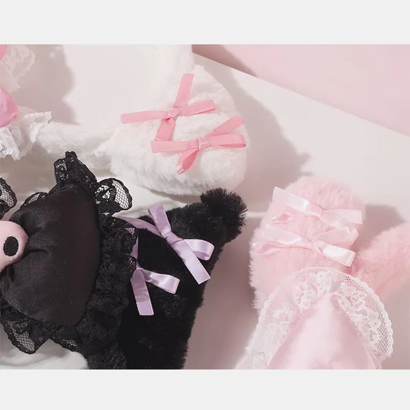Hello Kitty/My Melody/Kuromi Ears Inspired Lace Plush KC