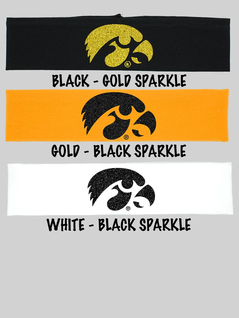 Iowa "Hawkeye Logo" Cotton Headbands - Choose Your Style