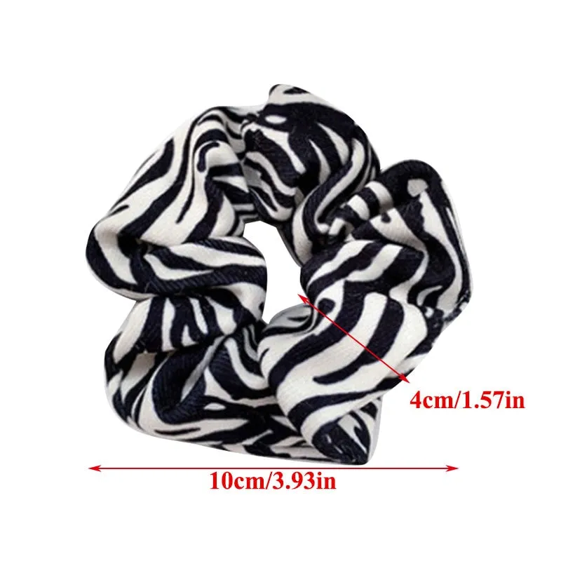 Leopard Zebra Pattern Hair Tie Scrunchies